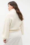 Lofty Textured Roll Neck Knit  Cloud Cream  hi-res
