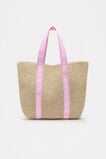 Logo Woven Basket Bag  Fairy Floss  hi-res
