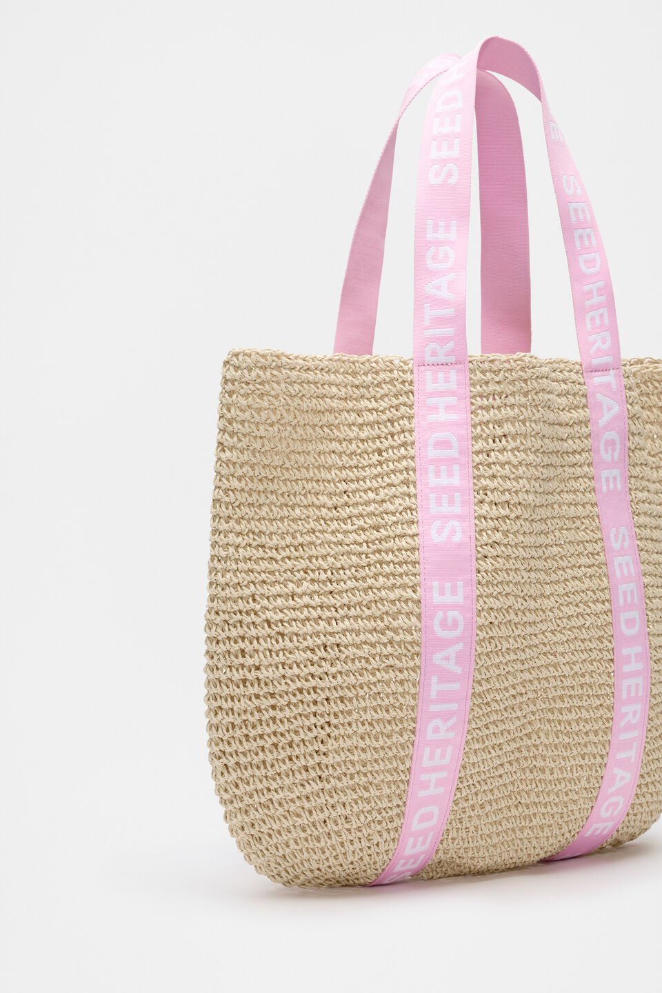 Logo Woven Basket Bag  Fairy Floss