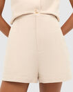 Twill High Waist Short  Ecru  hi-res