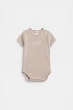 Core Rib Logo Bodysuit  Sand Stripe  hi-res