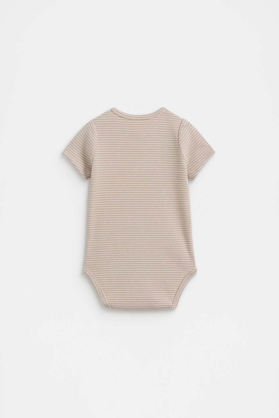 Core Rib Logo Bodysuit  Sand Stripe