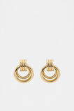 Circle Drop Earring  Gold  hi-res