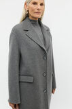 Wool Blend Boyfriend Coat  Charcoal Grey Marle  hi-res