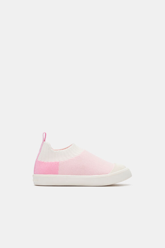 Colourblock Knit Sneaker  Candy Pink Multi  hi-res
