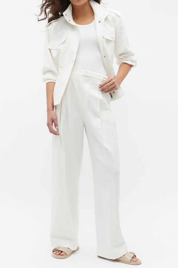 Textured Pleat Pant  Cloud Cream  hi-res