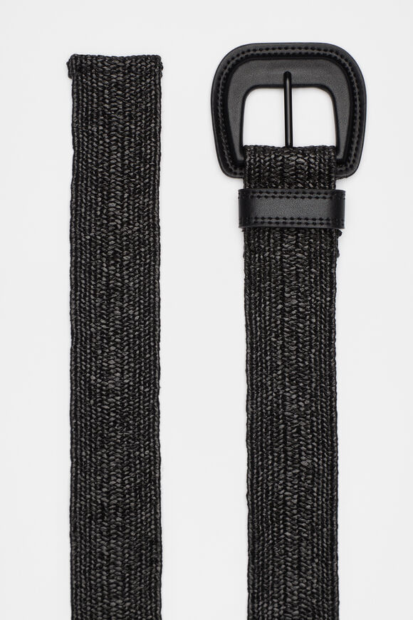 Kylie Woven Stretch Belt  Black  hi-res