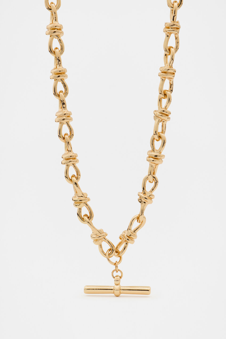 T-Bar Chain Necklace  Gold