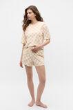 Christmas Check T-Shirt and Short PJ Set  Ecru  hi-res
