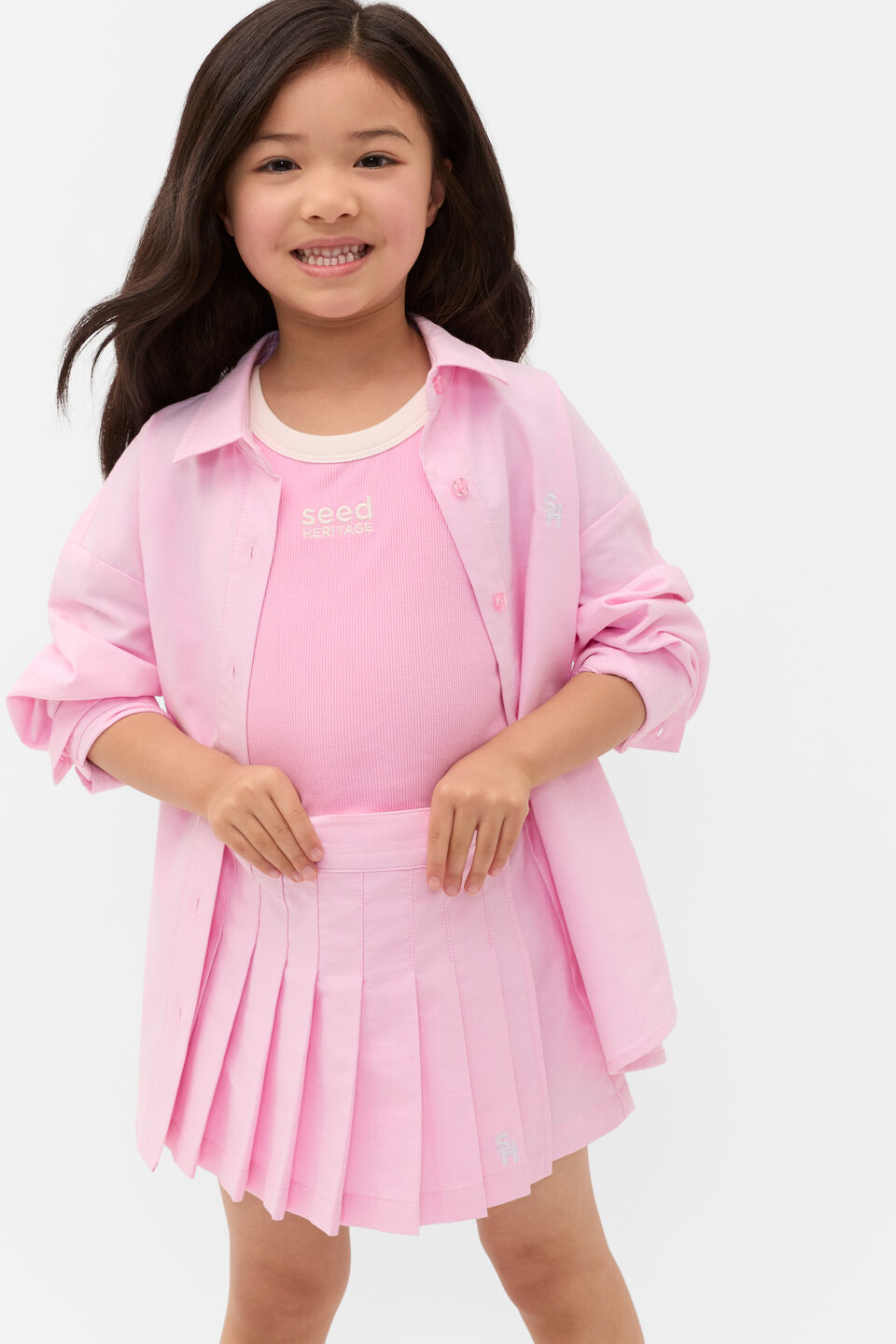 Pleat Oxford Skort  Candy Pink