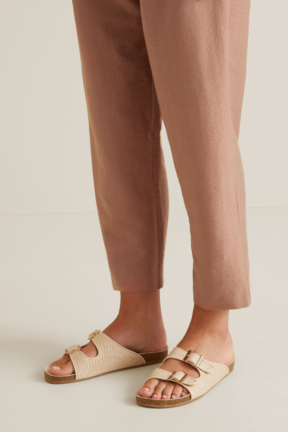 Woven Footbed Slide  2