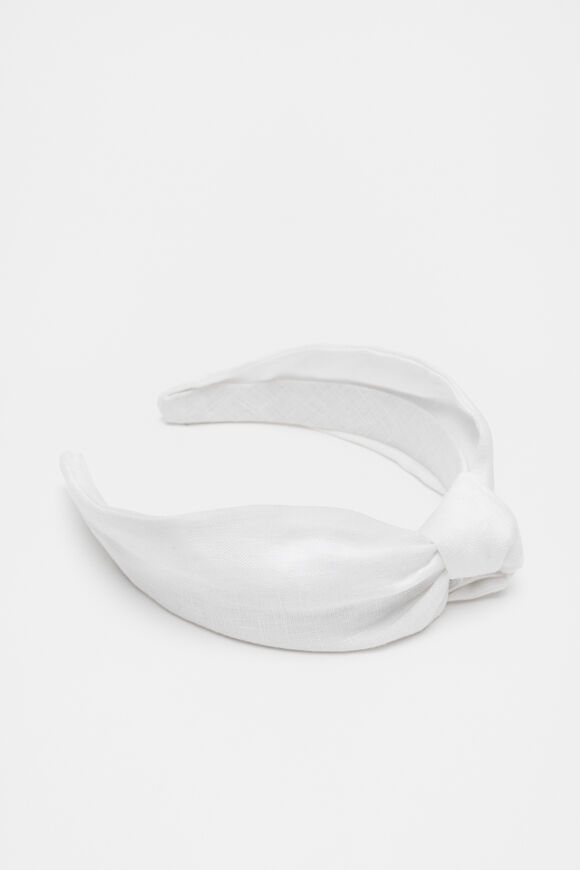 Linen Headband  White  hi-res