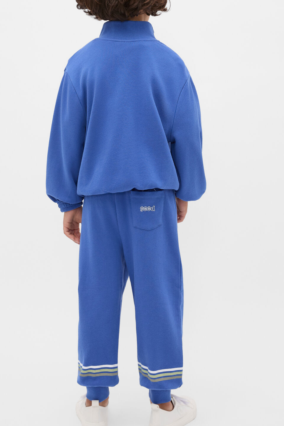 Bunny Zip Through Sweat  Mid Blue