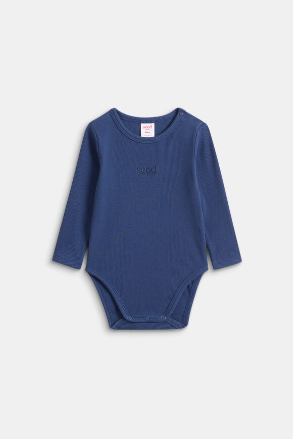 Core Logo Rib Bodysuit  French Navy  hi-res