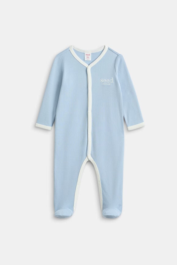 Logo Snap Jumpsuit  Powder Blue  hi-res