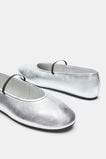 Ariel Ballet Flat  Silver  hi-res