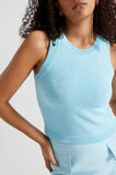 Cotton Knit Top  Shimmer Blue  hi-res