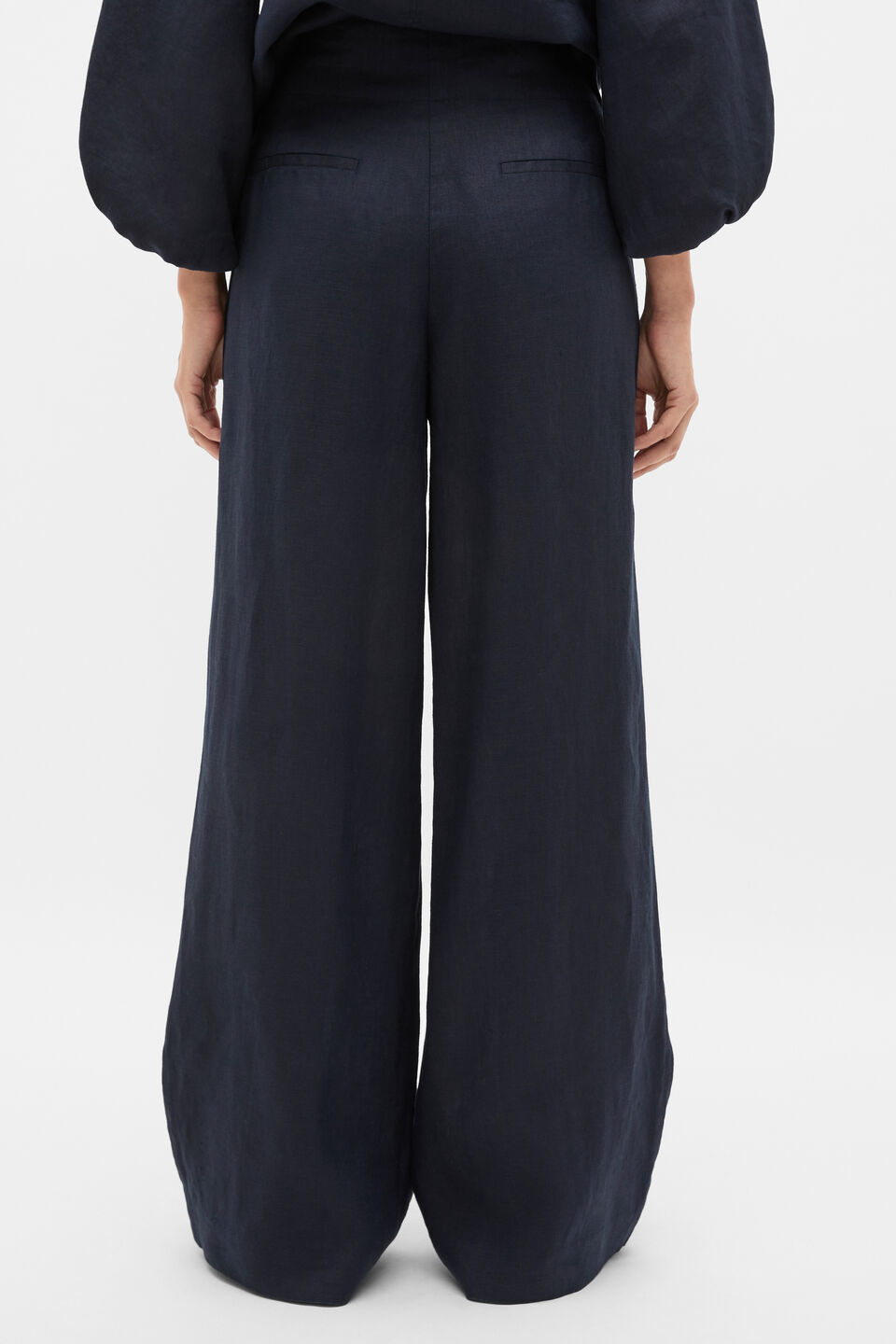 Core Linen Waisted Pant  Twilight Blue