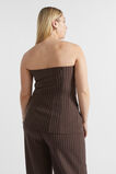 Tailored Longline Bodice  Dark Espresso Pinstripe  hi-res