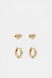 Hearts Earring Set  Gold  hi-res