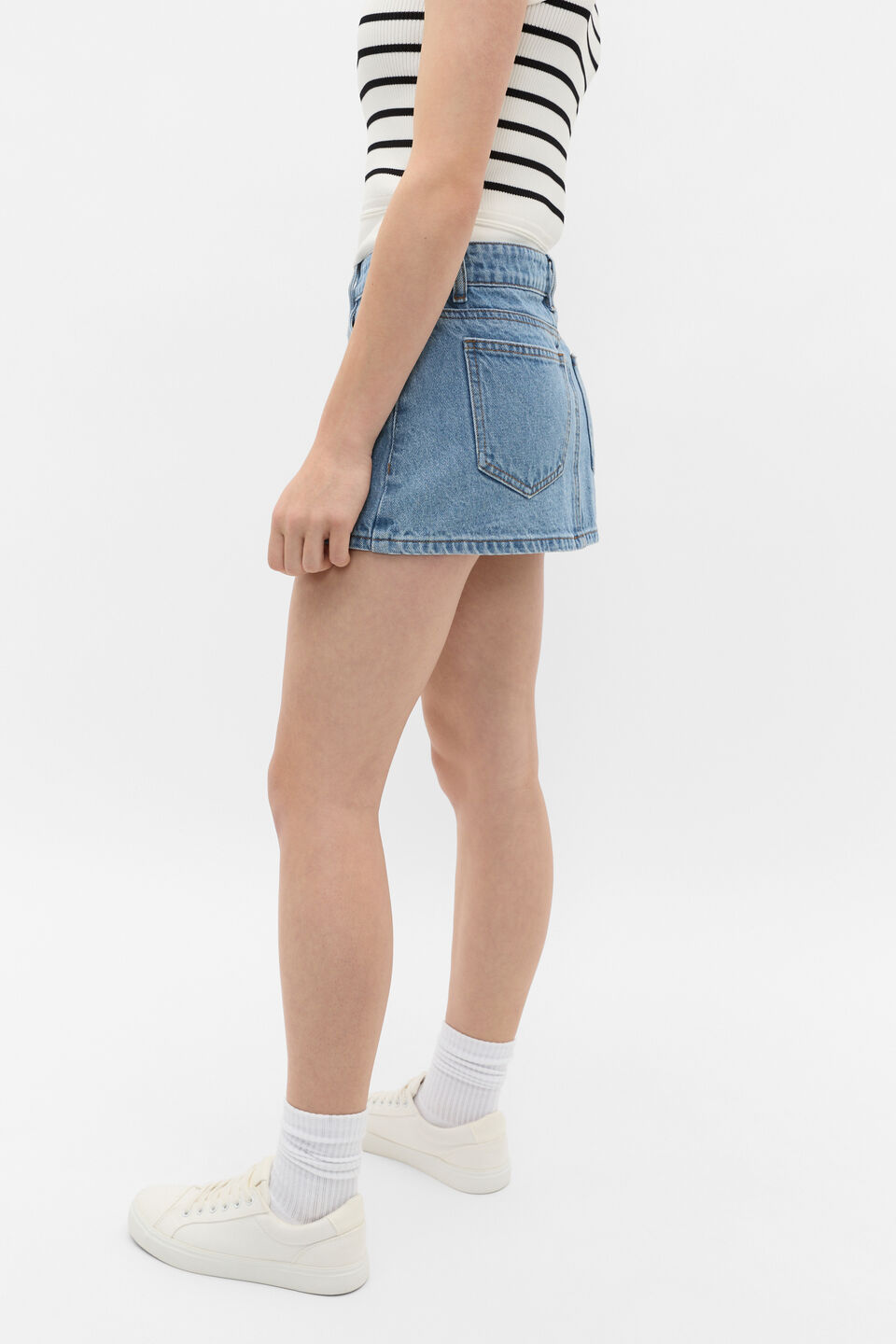 Core Denim Skirt  Classic Blue