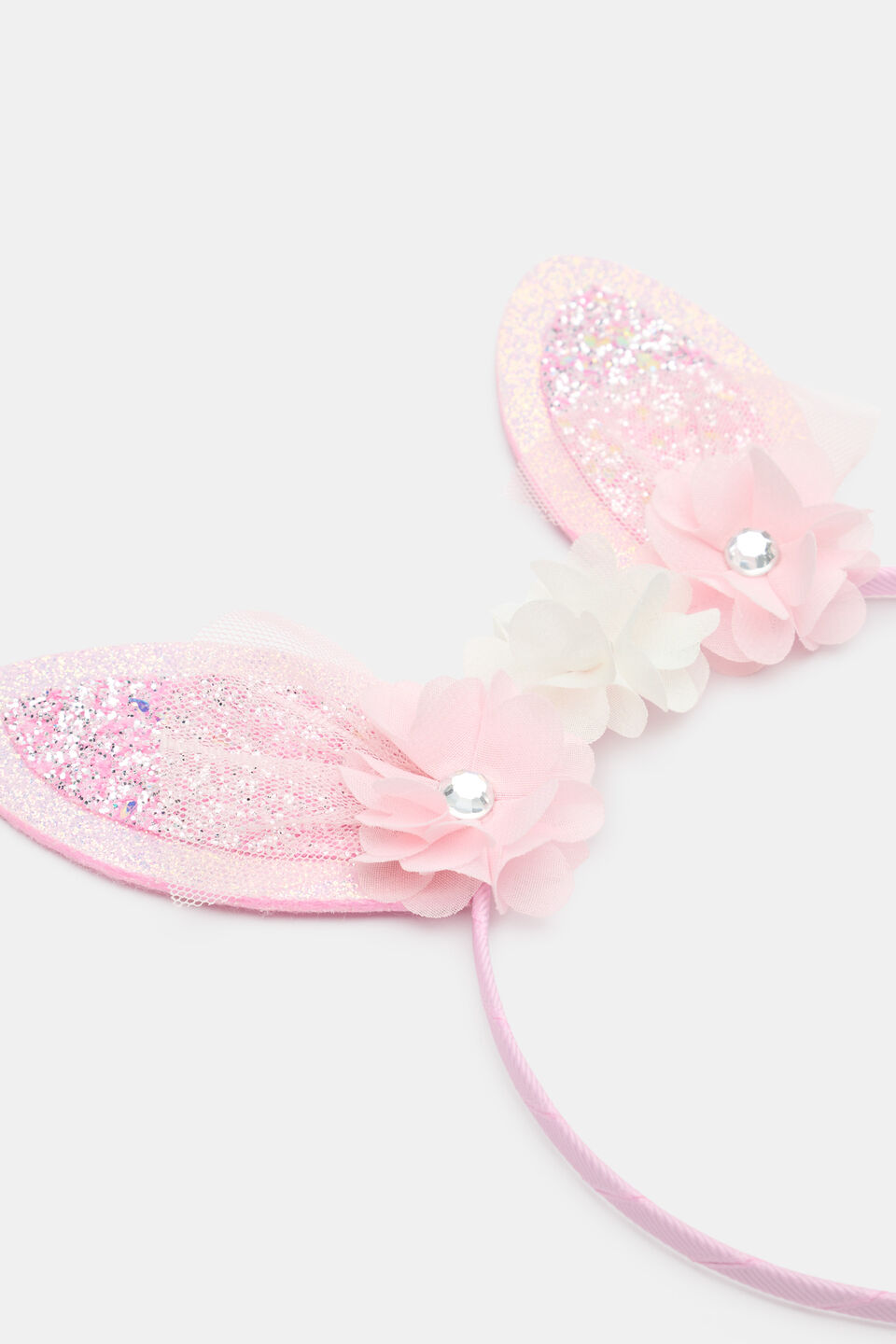Glitter Bunny Ears Headband  Pink Lemonade
