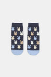 Fluffy Bunny Sock  Navy  hi-res