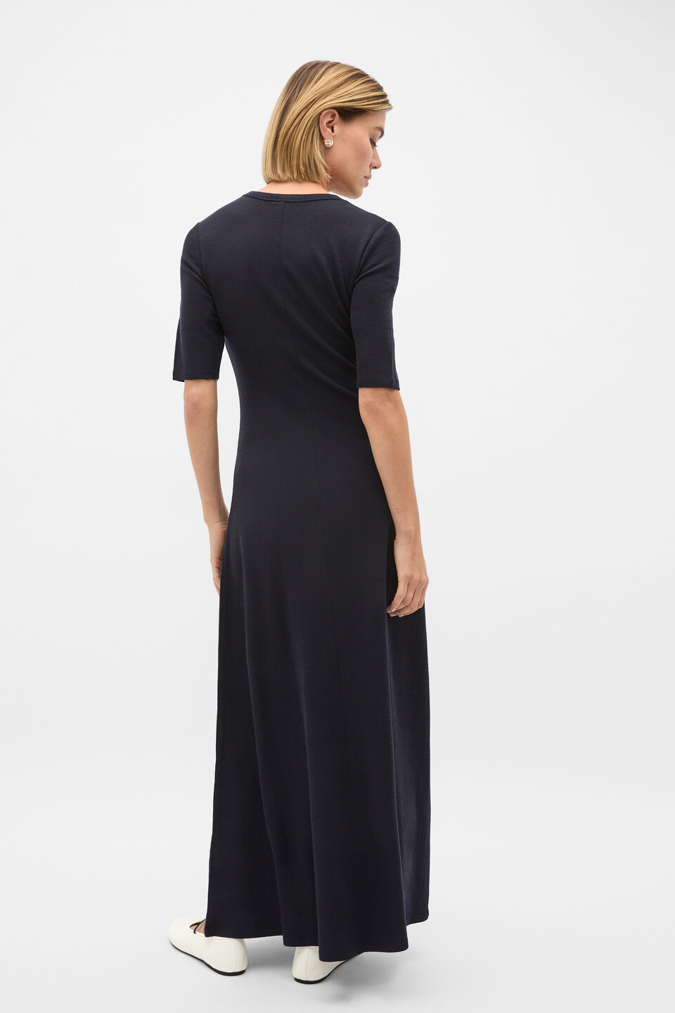 Merino Wool Maxi Dress  Twilight Blue