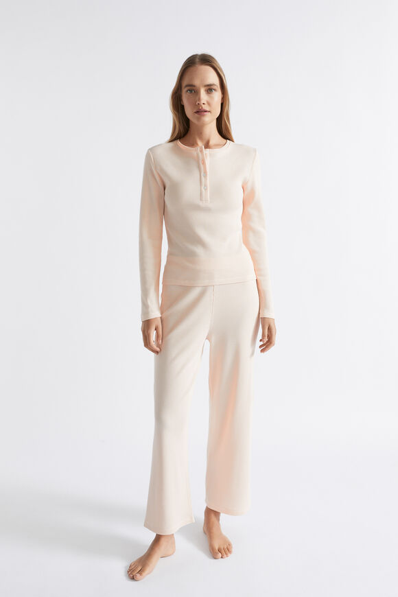 Waffle Sleep Top  Blush  hi-res