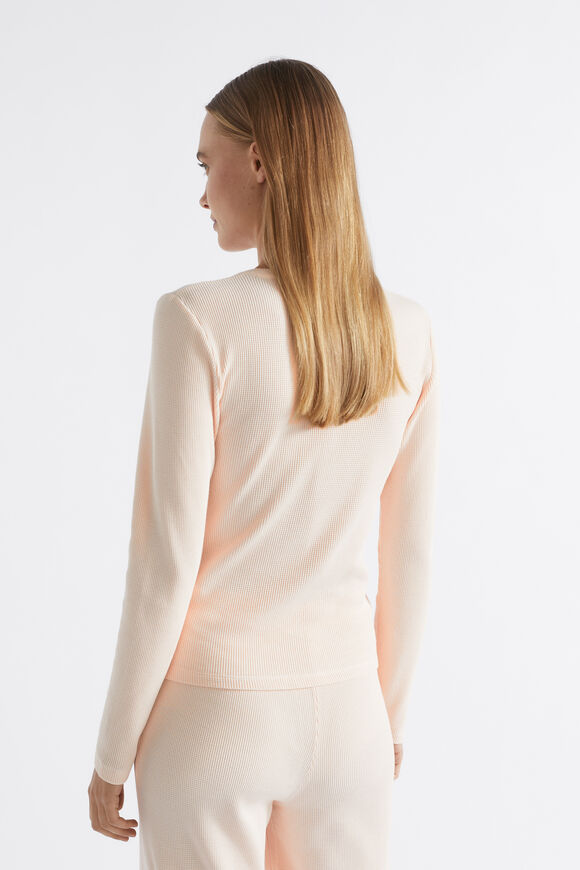 Waffle Sleep Top  Blush  hi-res