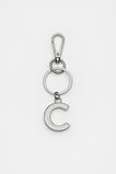 Silver Initials Keyring  C  hi-res