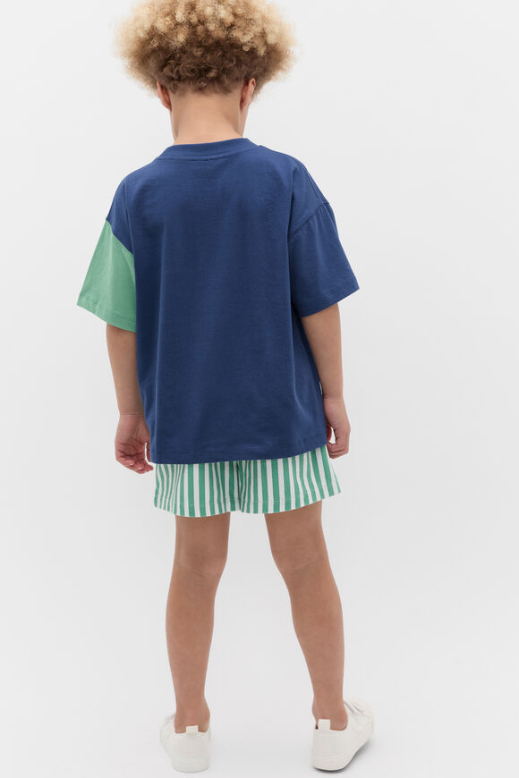 Spliced Logo Tee  Washed Navy  hi-res