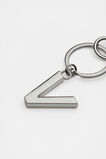 Silver Initials Keyring  V  hi-res