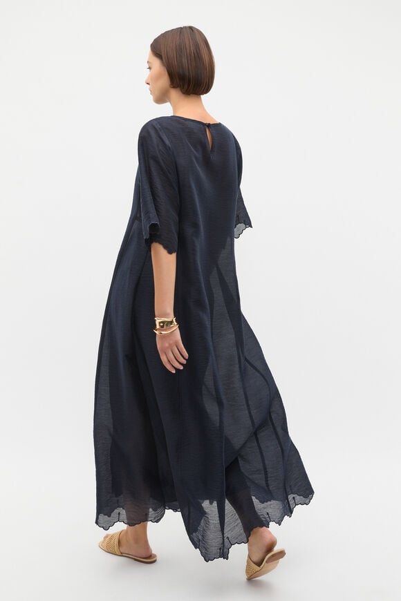 Lyocell Blend Kaftan Maxi Dress  Twilight Blue  hi-res