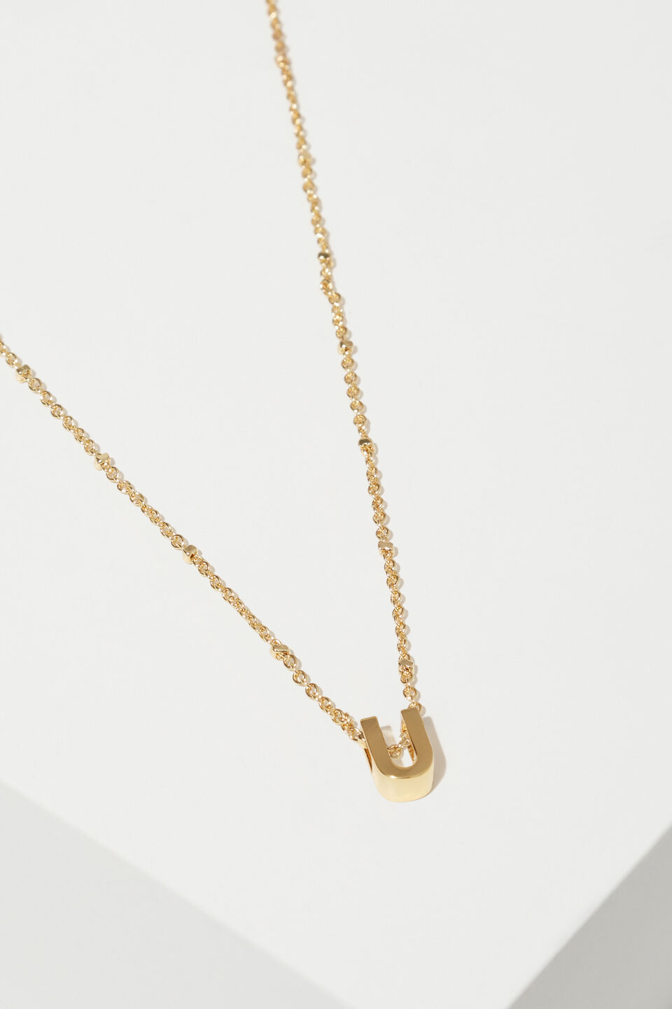 Gold Initial Charm  U