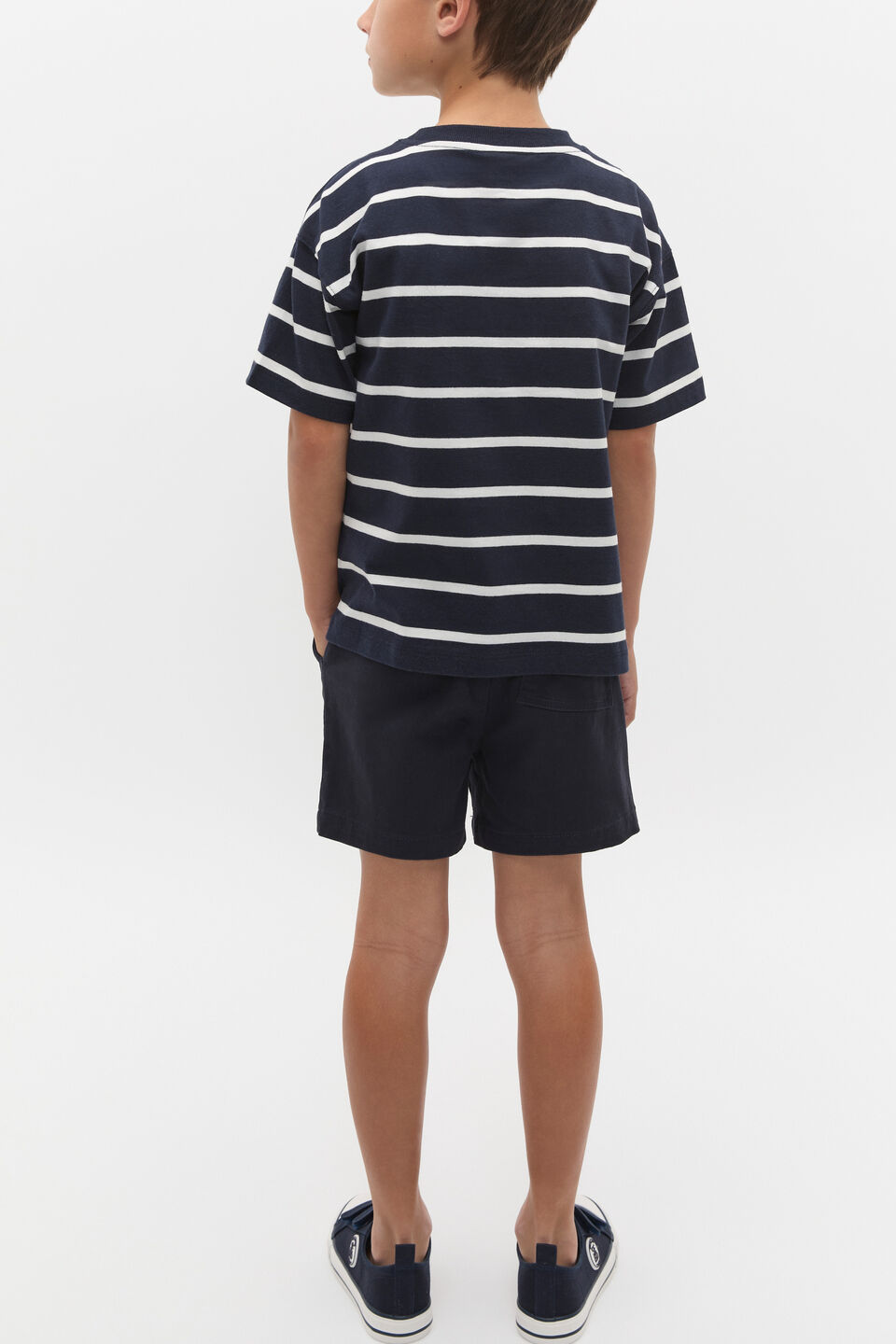 Stripe Logo Tee  Midnight Blue