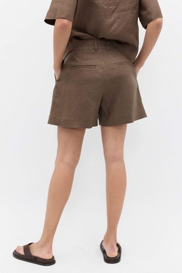 Linen Pleat Short  Pinecone  hi-res