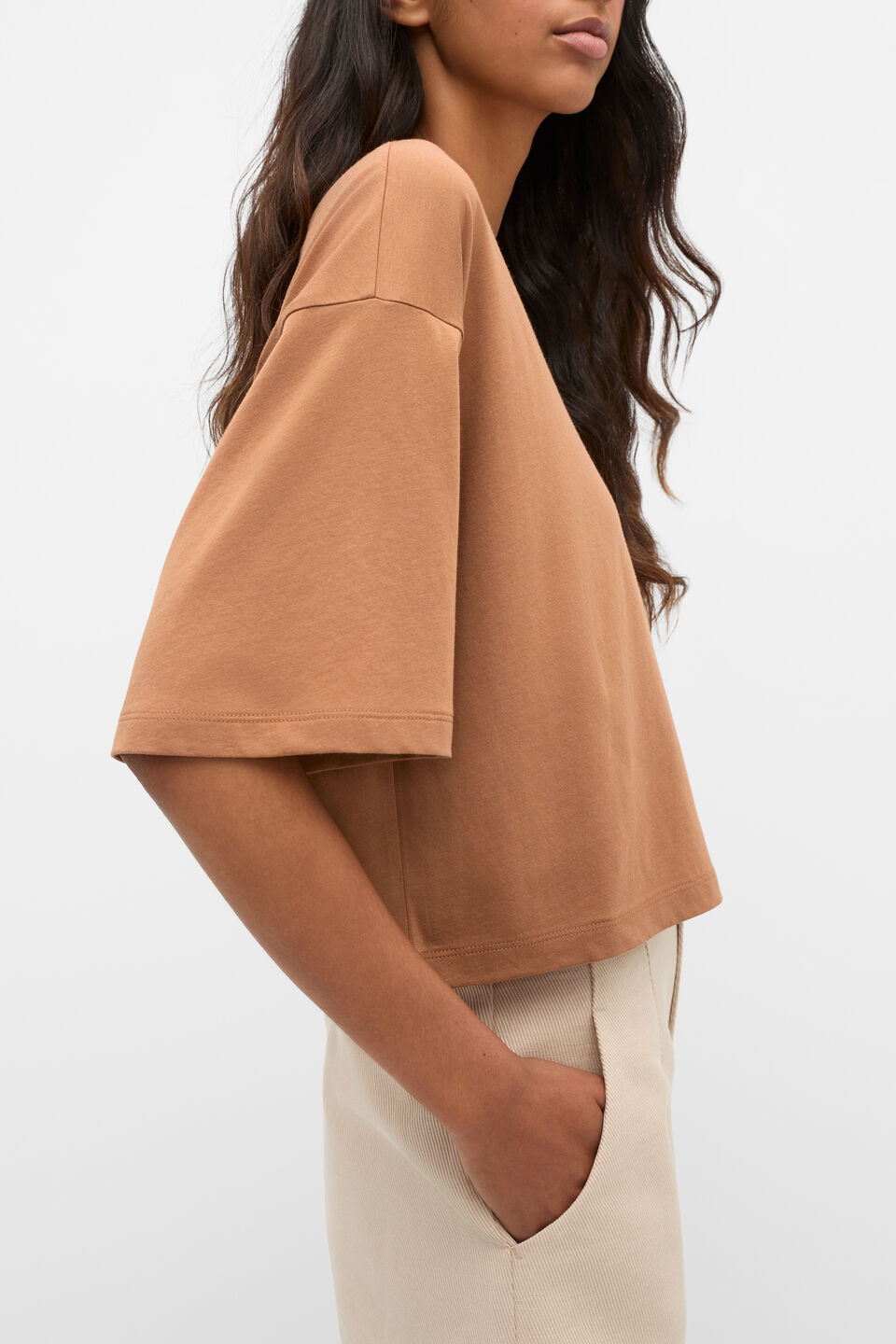 Boxy Draped Tee  Copper