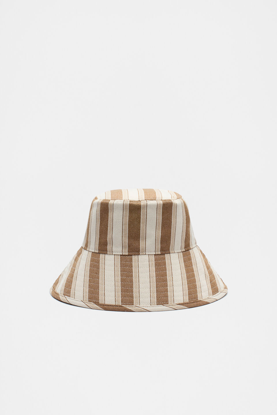 Wide Brim Stripe Bucket Hat  Cinnamon Spice