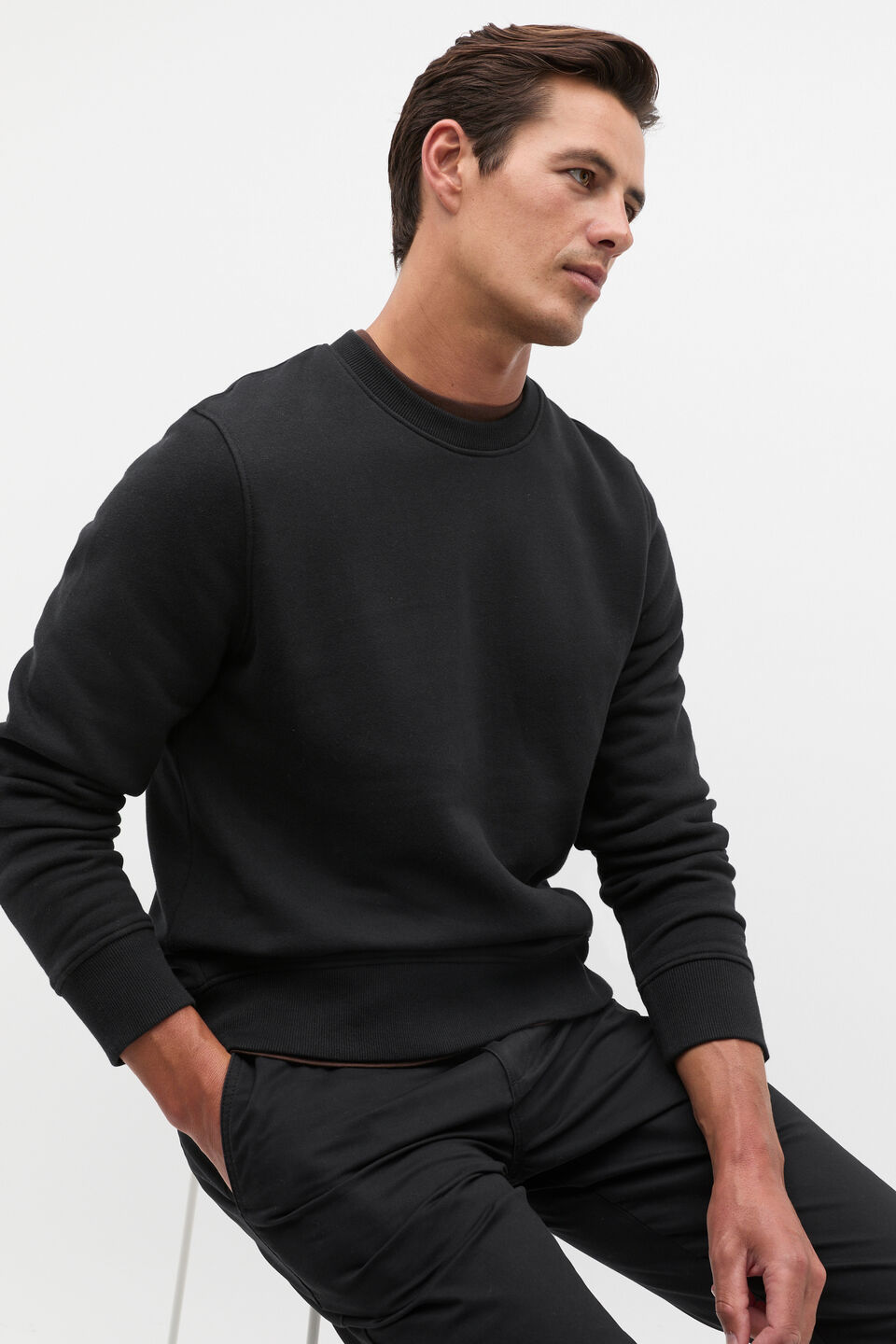 Crew Sweatshirt  True Black