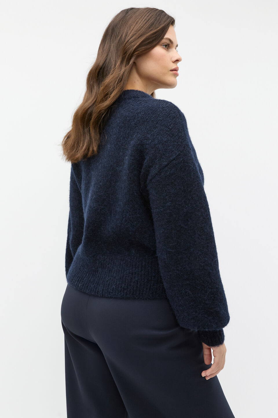 Lofty Crew Neck Knit  Twilight Blue