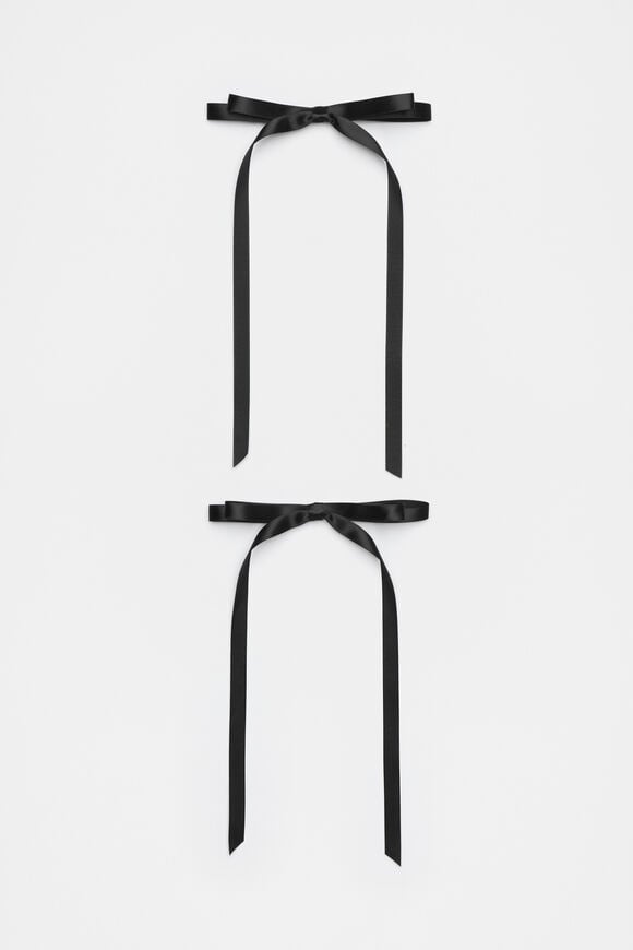 Hair Bow Set  Black  hi-res