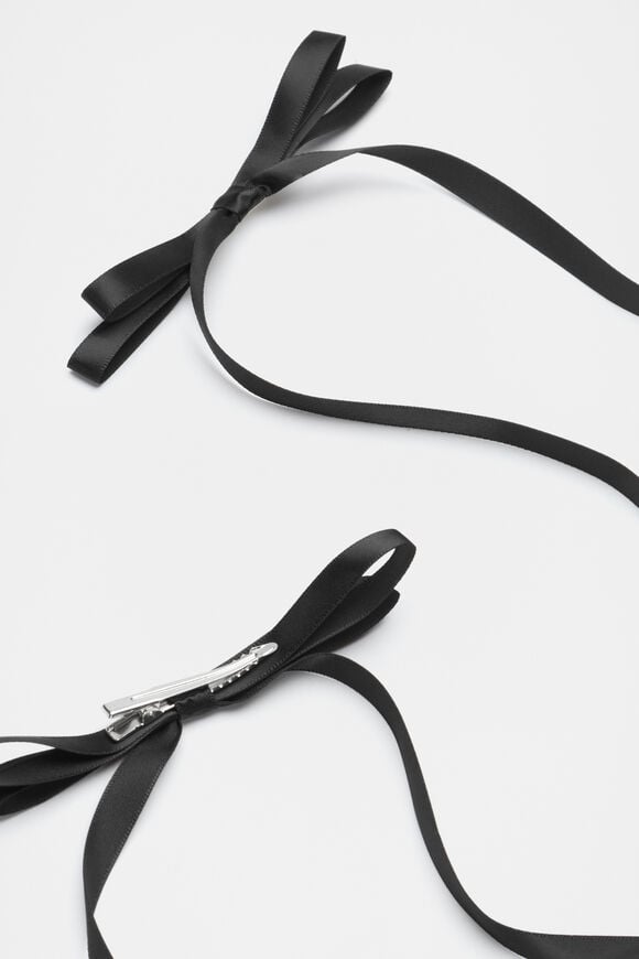 Hair Bow Set  Black  hi-res
