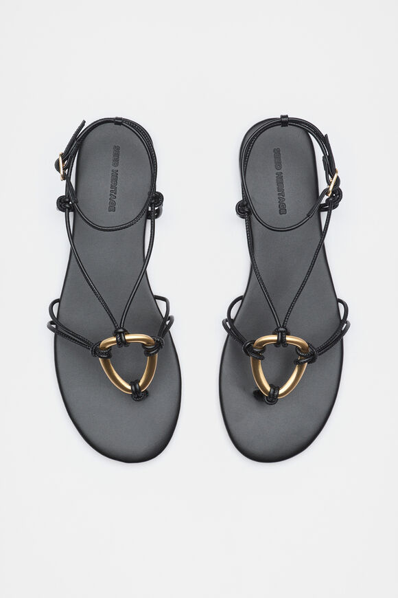 Etta Ring Detail Sandal  Black  hi-res