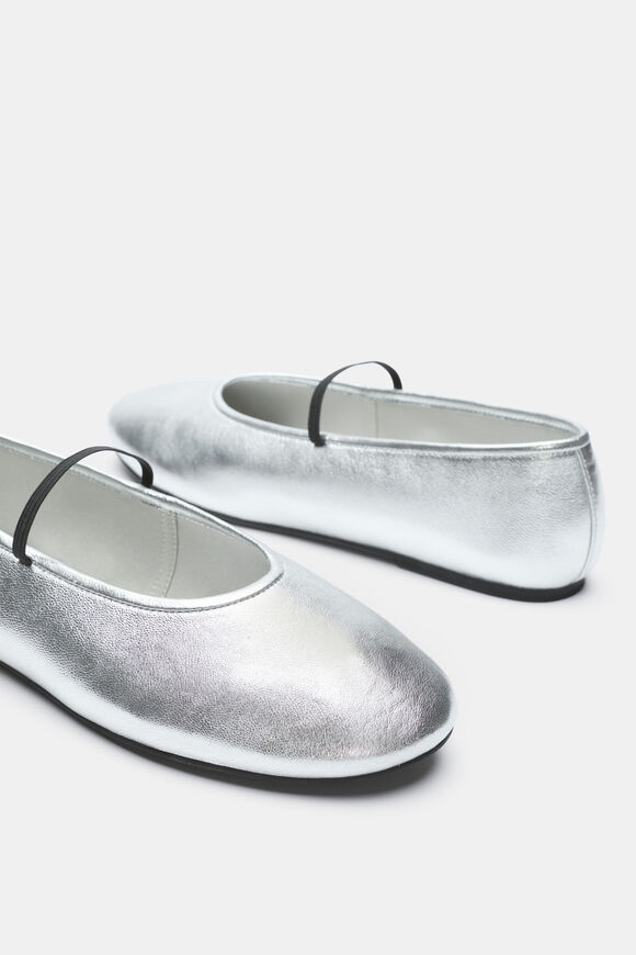 Ariel Ballet Flat  Silver  hi-res