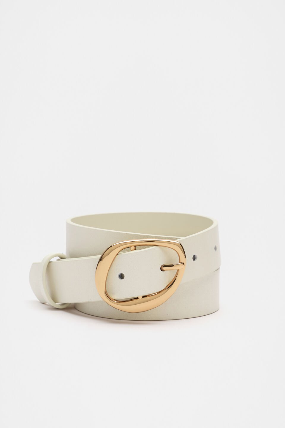 Everly Buckle Belt  Cream
