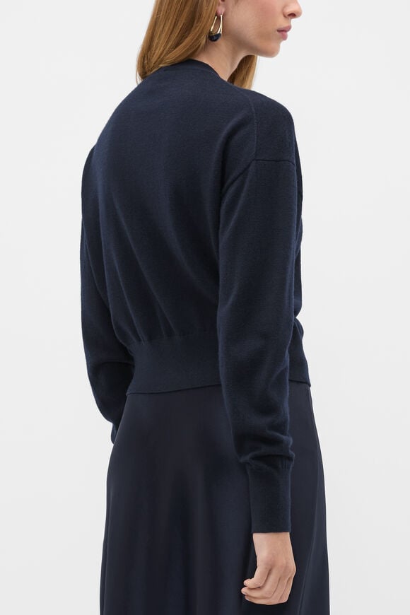 Australian Merino Relaxed Cardigan  Twilight Blue  hi-res