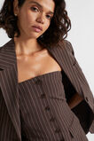 Tailored Longline Bodice  Dark Espresso Pinstripe  hi-res