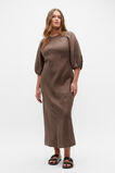 Linen Balloon Sleeve Slip Maxi Dress  Affogato  hi-res