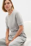 Australian Merino Crew Neck Tee  Slate Marle  hi-res